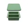 FDA-approved silicone freezer trays in two-portion and four-portion sizes, filled with home-cooked meals and designed for easy portioning and freezing.
